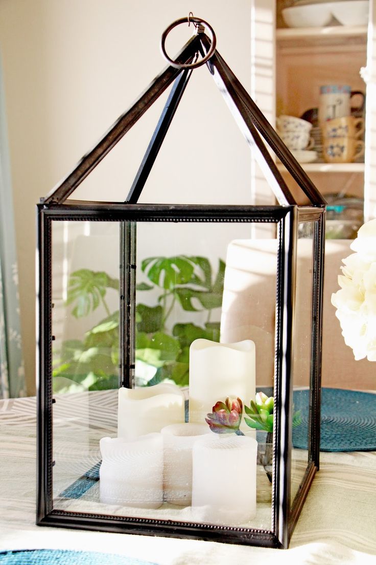 DIY Farmhouse Lantern Made From The Dollar Store Supplies