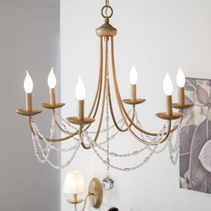 6 Light Candle Style Chandelier -DIY Light Fixtures-DIY light fixtures