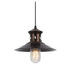 Rust Finish Metal Farmhouse Pendant-DIY light fixtures