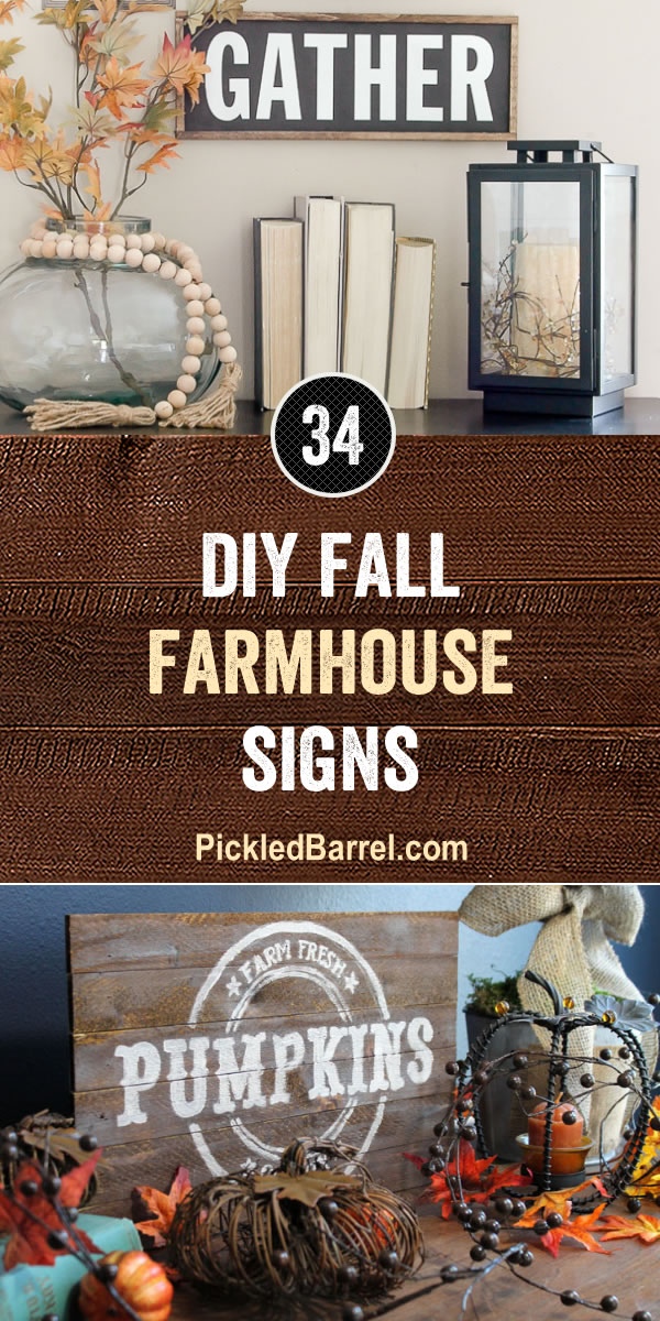 34 DIY Fall Farmhouse Signs – Pickled Barrel