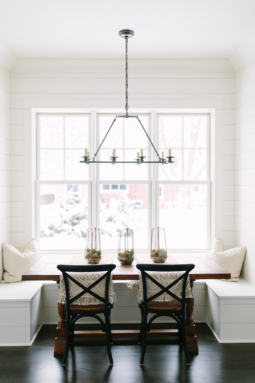 Modern Farmhouse Banquette with Shiplap