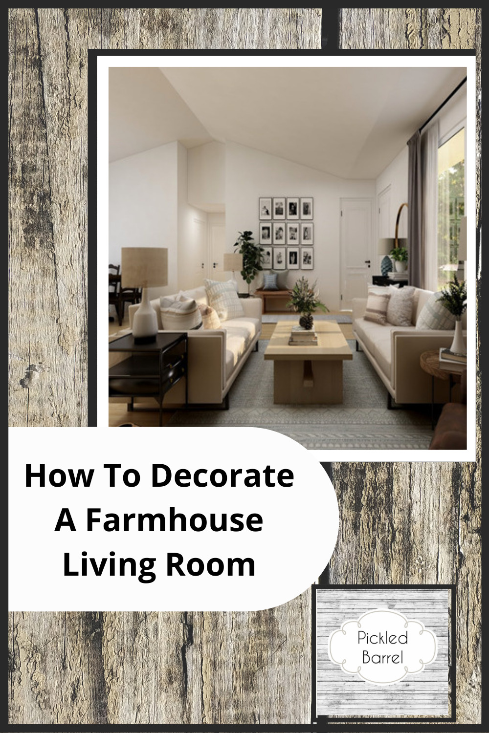 Pickledbarrel.com has perfectly quaint and rustic ideas for a farmhouse home. Find fresh, new decor ideas to spruce up your space. These ideas are absolutely perfect for a farmhouse style living room!