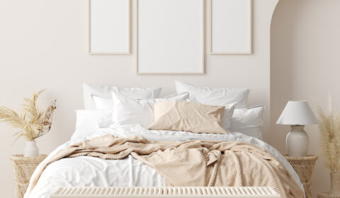 Setting modern farmhouse beds